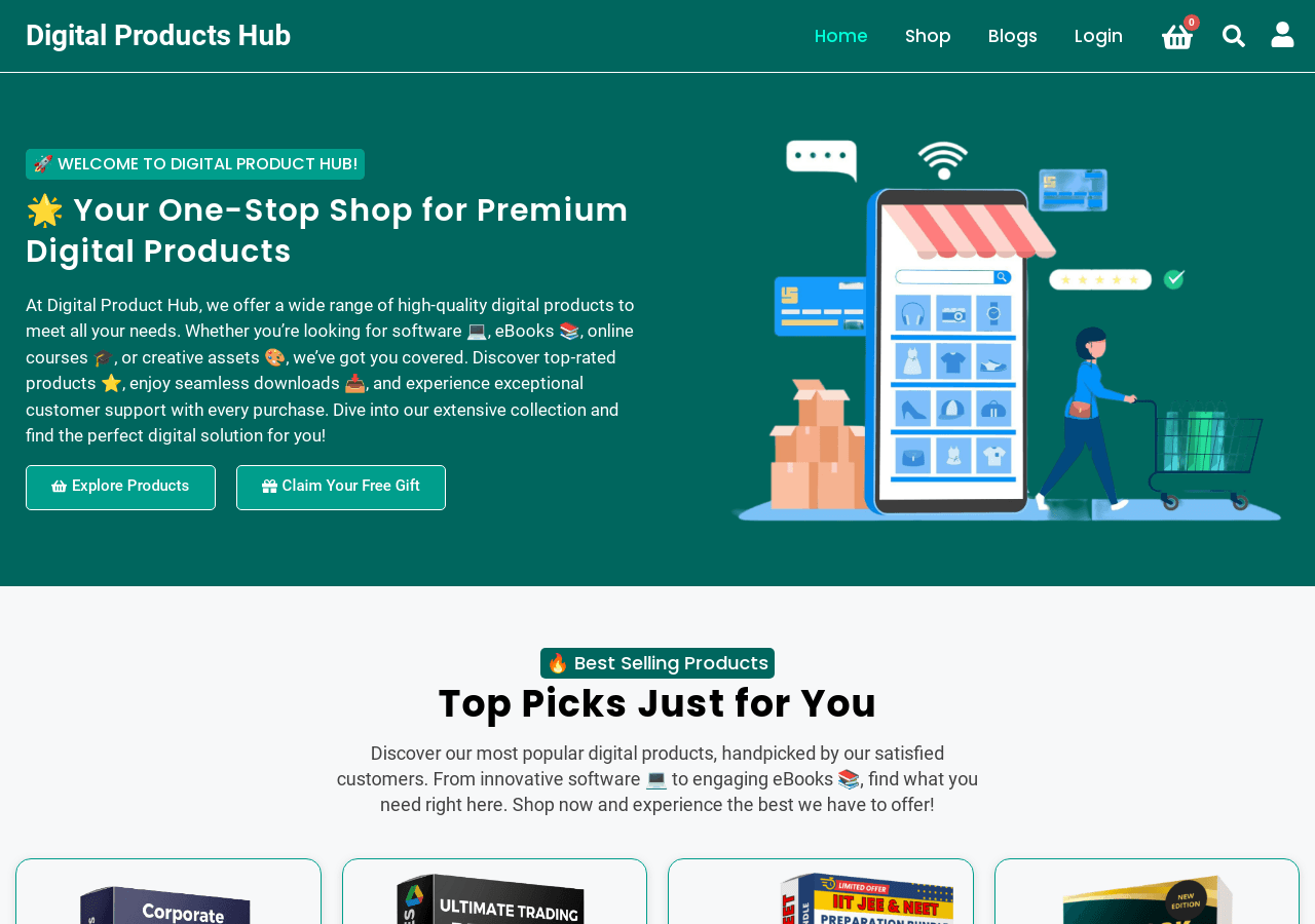High Converting Digital Product Selling Website Full Setup with 40+ Free Products