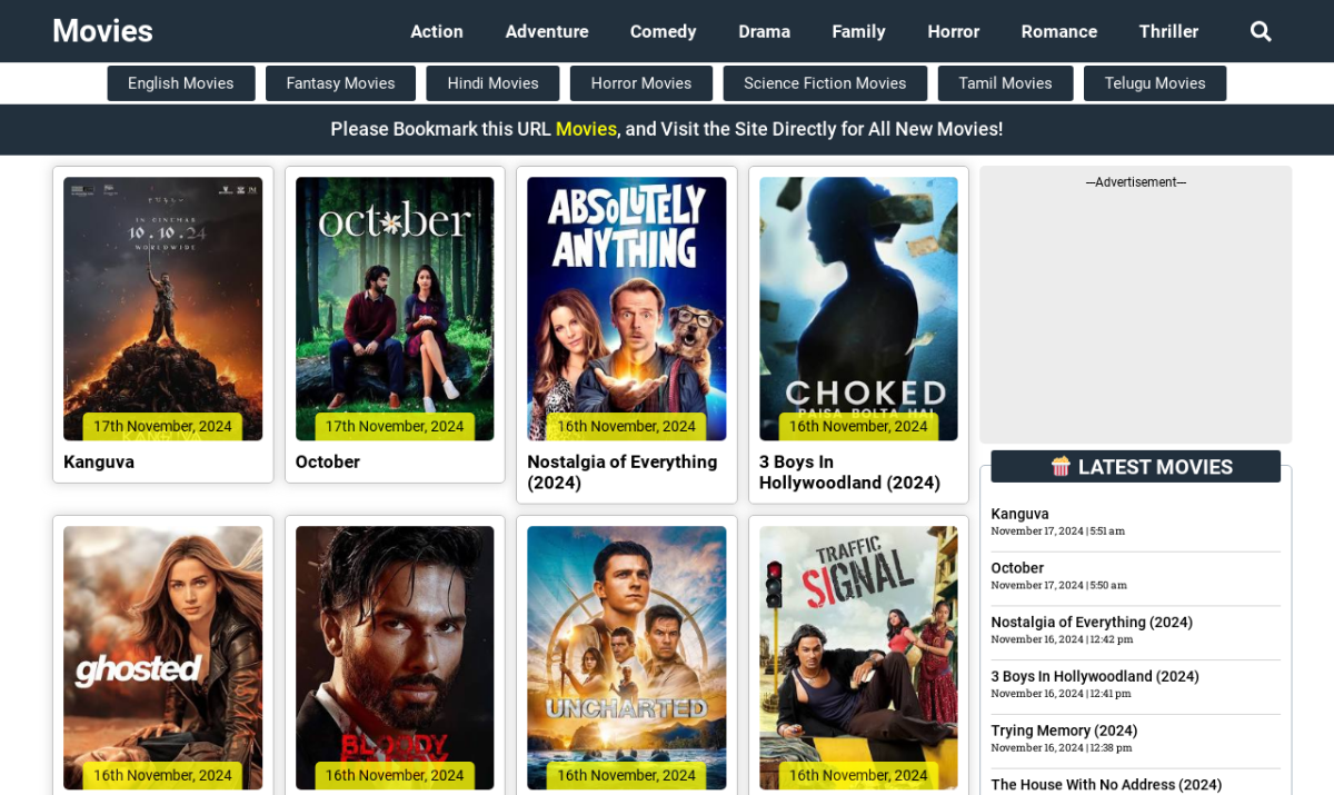 Movie Download & Review Website Template Using GeneratePress Theme